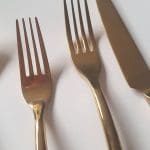 Gold Cutlery Close Up