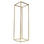gold geometric flower stand for centerpiece