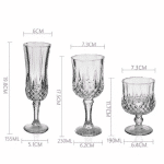 Crystal Stemware With Sizes